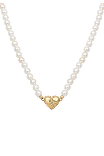 ELLI Kette Elli Perle Herz Edelweiss 925 Silber Gold