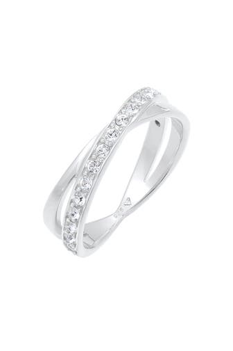 ELLI Ring Edel 925 Silber, mit Kristallen von Swarovski® Silber