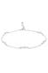 Fusskettchen Basic Strand Bead Kristalle 925 Silber Weiß