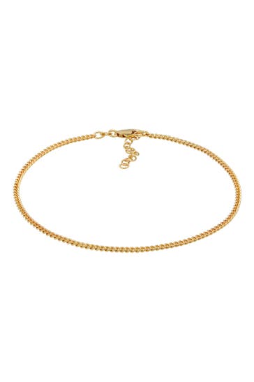 ELLI Fusskettchen Panzer Kette Basic Zeitlos 925 Silber Gold
