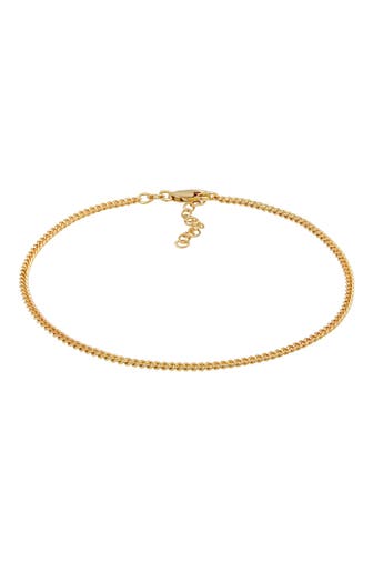 ELLI Fusskettchen Panzer Kette Basic Zeitlos 925 Silber Gold