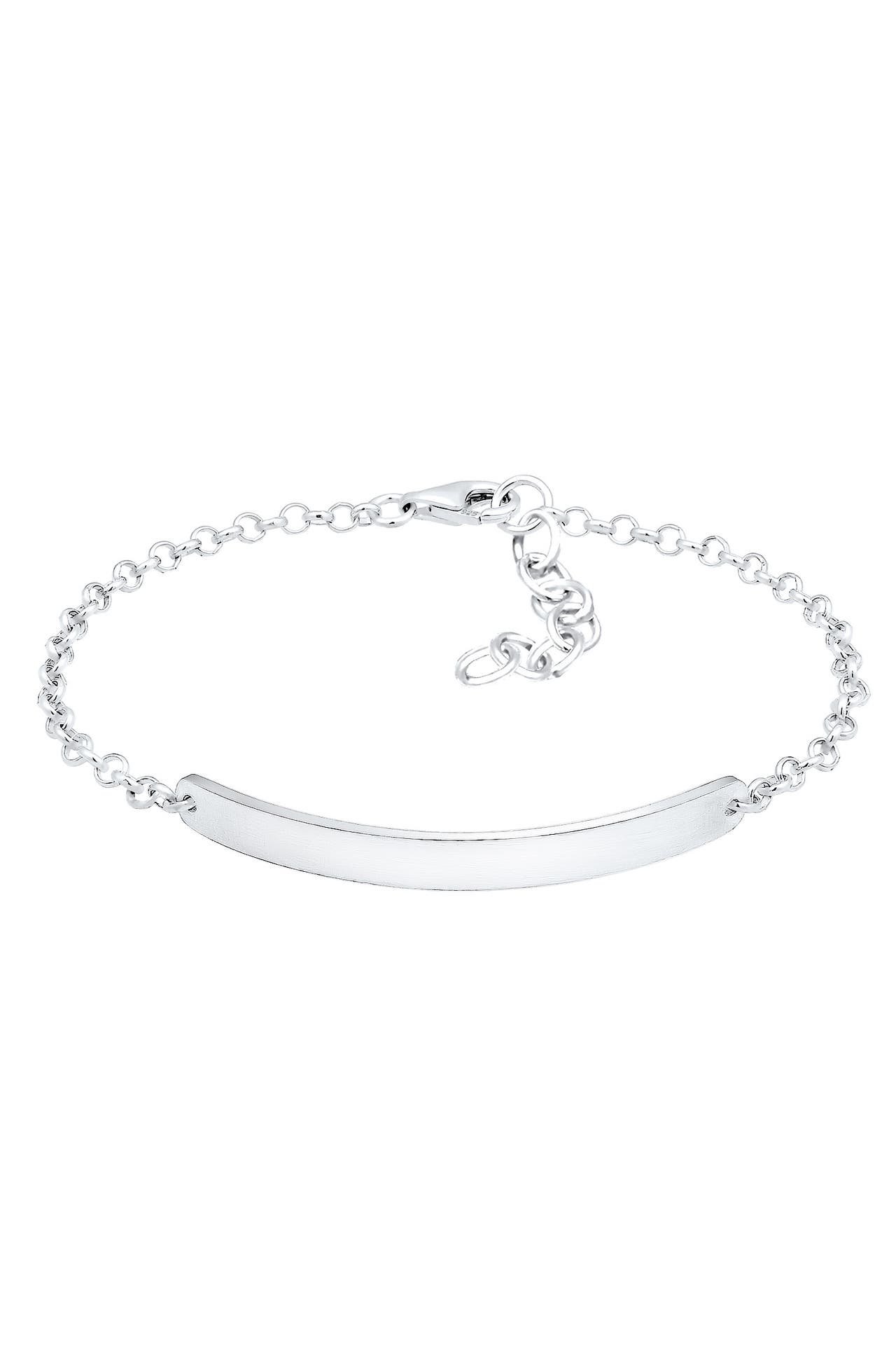 KUZZOI Armband Basic Matt Geo Look Lässig Cool Platte 925 Silber, Bild 1