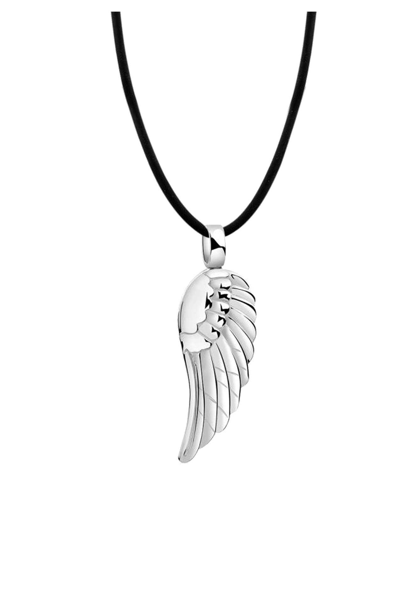NENALINA Kette Engelsflügel-Anhänger Kautschuk Mojo 925 Silber Silber, Bild 1