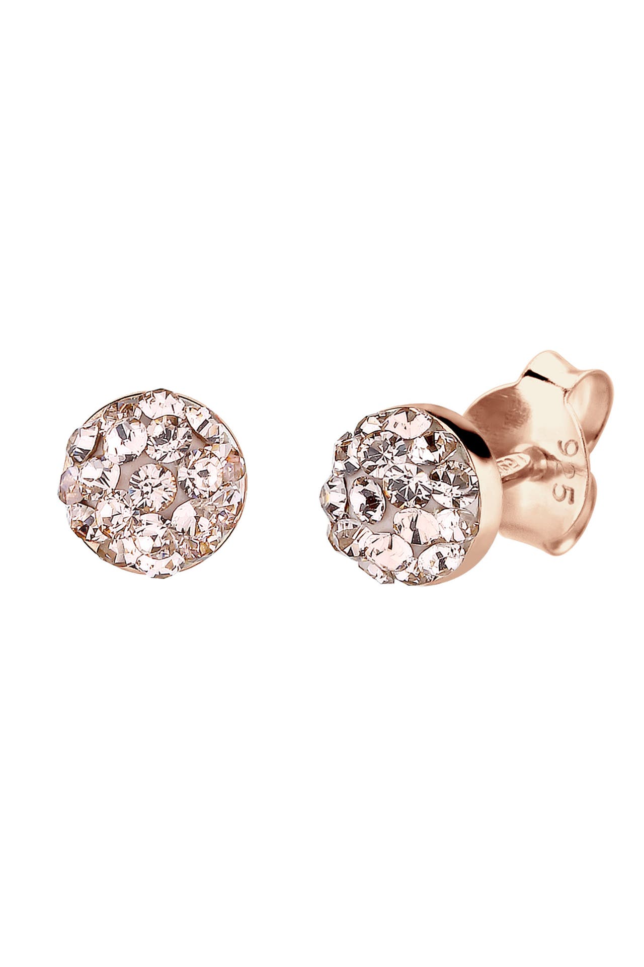 ELLI Ohrringe Weiß 925 Sterling Silber, mit Kristallen von Swarovski® Rosa, Bild 1