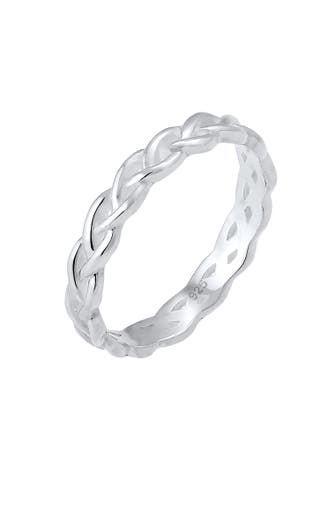 ELLI Ring Gedreht Geflochten Zopfmuster 925 Silber Silber