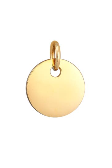 ELLI PREMIUM Anhänger Plättchen Coin Gravur Platte 585 Gelbgold