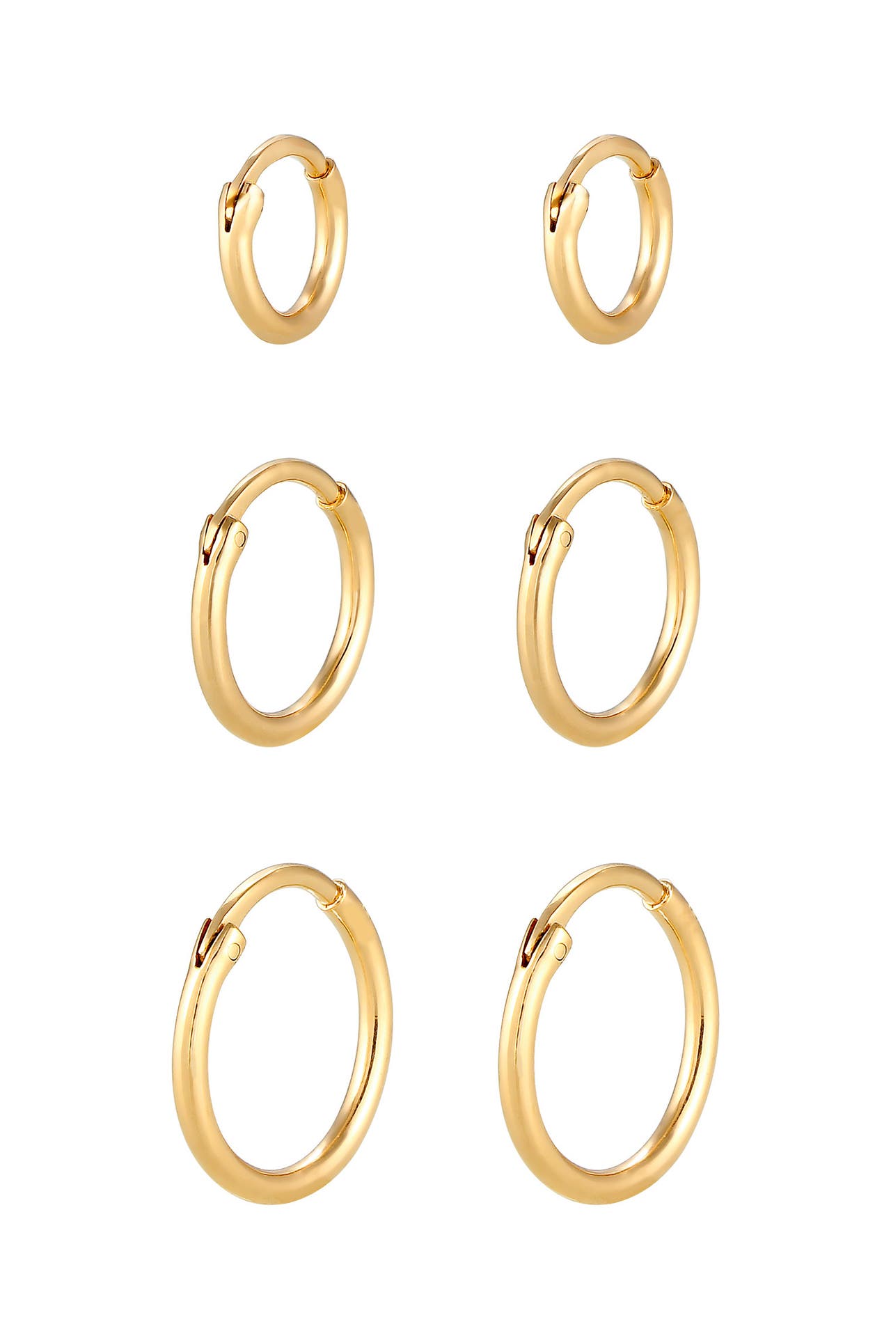ELLI Ohrringe Ohrring Set Trio 925 Sterling Silber Gold, Bild 1