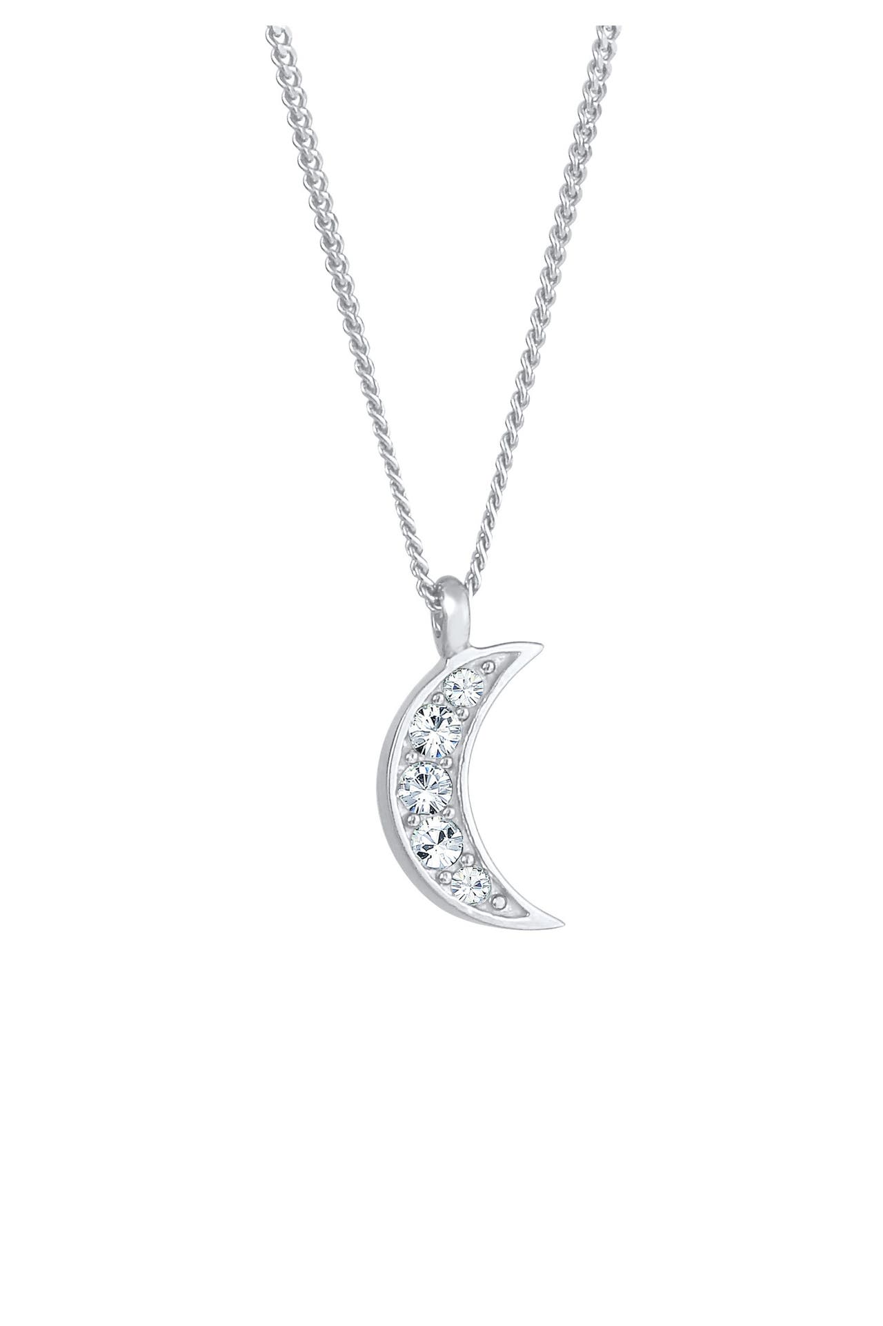 ELLI Kette Halbmond Astro 925 Silber, mit Kristallen von Swarovski® Silber, Bild 1