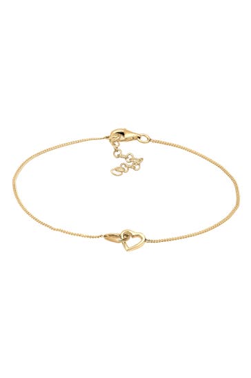 ELLI Armband Herz Verschlungen Lovely Symbol 925 Silber Gold