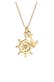 Kette Steuerrad Anker 925 Sterling Silber Gold