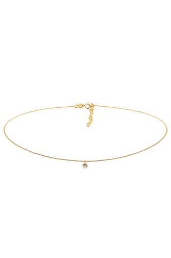 ELLI Kette Choker Turmalin Quarz Anhänger Rund 925 Silber Gold