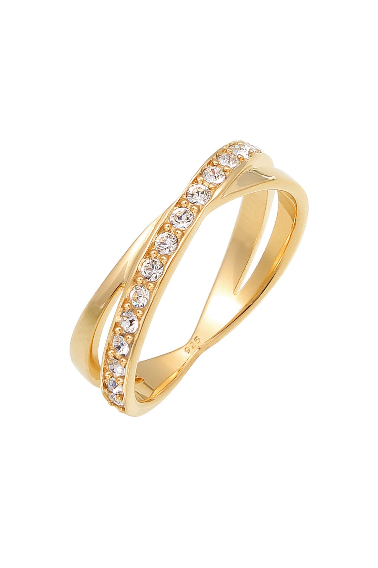 ELLI Ring Edel 925 Silber, mit Kristallen von Swarovski® Gold, Bild 1