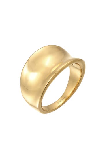 ELLI Ring Basic Schick Oval 925 Silber Gold