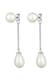 Ohrringe Earjacket Muschelkernperlen 925 Silber Silber