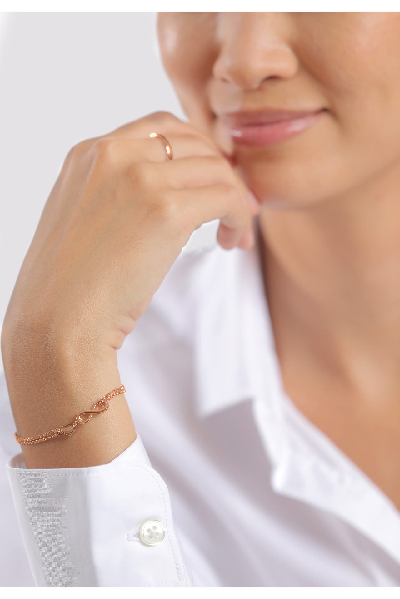 ELLI Armband Herz Unendlichkeit Infinity 925 Silber Rosegold, Bild 1