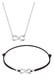 Schmuckset Infinity Unendlichkeit 925 Sterling Silber Silber