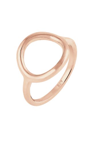 ELLI Ring Kreis Rund Geo Statement 925 Silber Rosegold