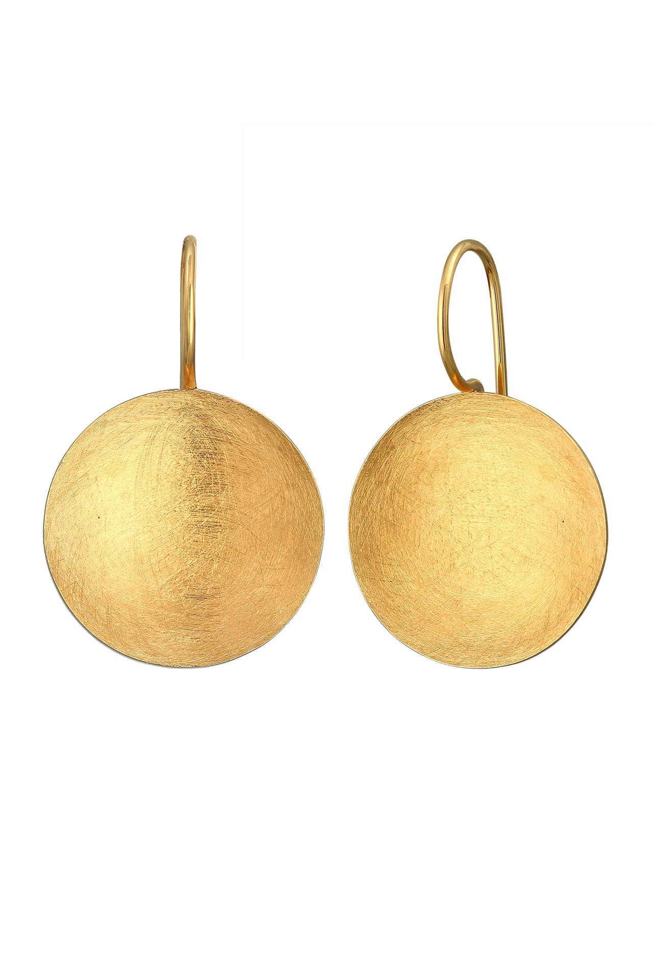 NENALINA Ohrringe Basic Geo Kreis Brushed Trend 925 Silber Gold, Bild 1