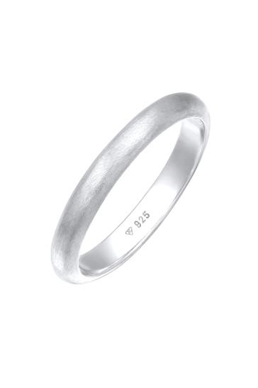 ELLI Ring Basic Minimal Matt 925 Sterling Silber Silber