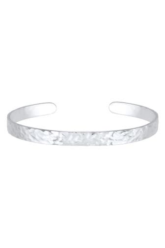 KUZZOI Armband Herren Basic Bangle Matt 925 Silber Grau
