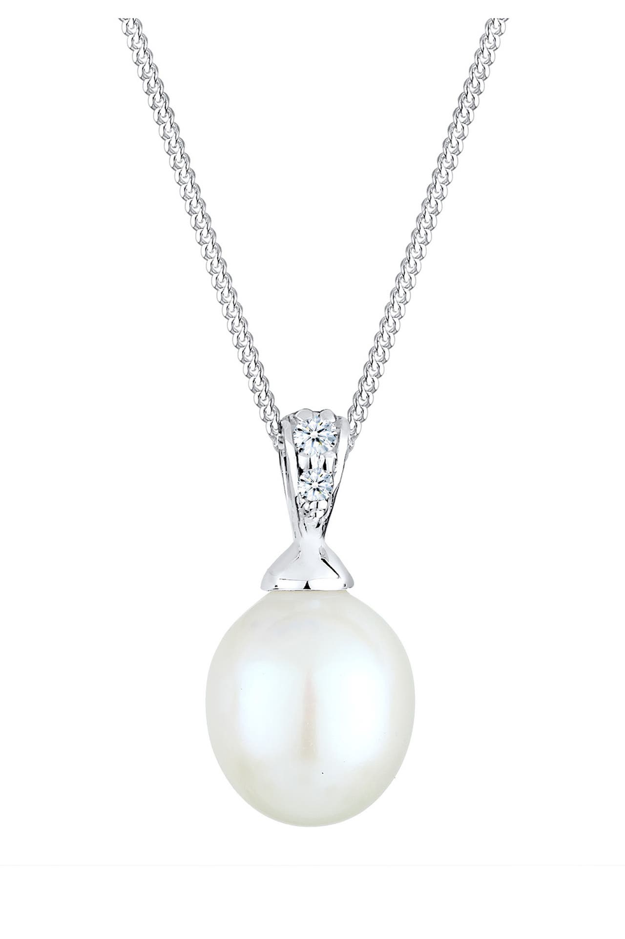 ELLI DIAMONDS Kette Diamant Weiß Brillantschliff (0.04 ct) 925 Sterling Silber Weiß, Bild 1