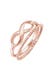 Ring Infinity Bandring Gedreht Stapelring Set 925 Silber Rosegold