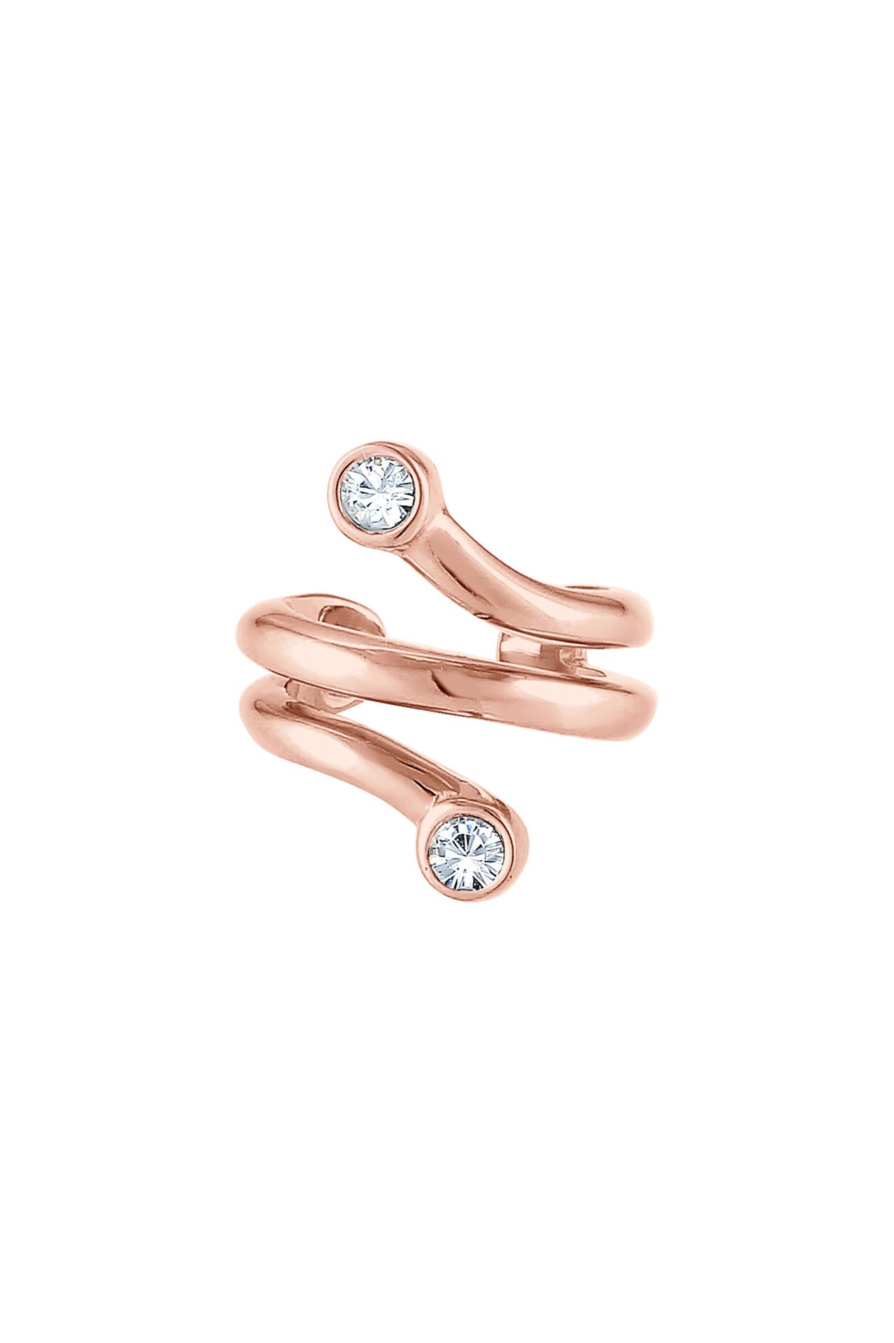 ELLI Ohrringe Earcuff Ohrklemme mit Kristalle von Swarovski®925 Silber Rosegold, Bild 1