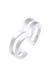 Ring offen V-Form Geo Winkel Basic 925 Silber Silber
