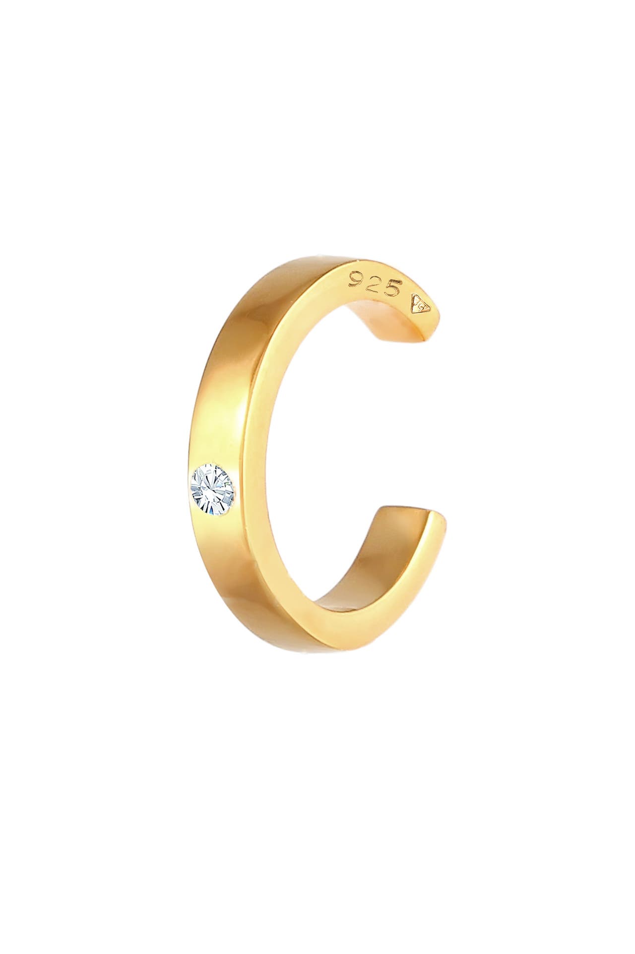 ELLI Ohrringe Single Earcuff 925 Silber, mit Kristallen von Swarovski® Gold, Bild 1
