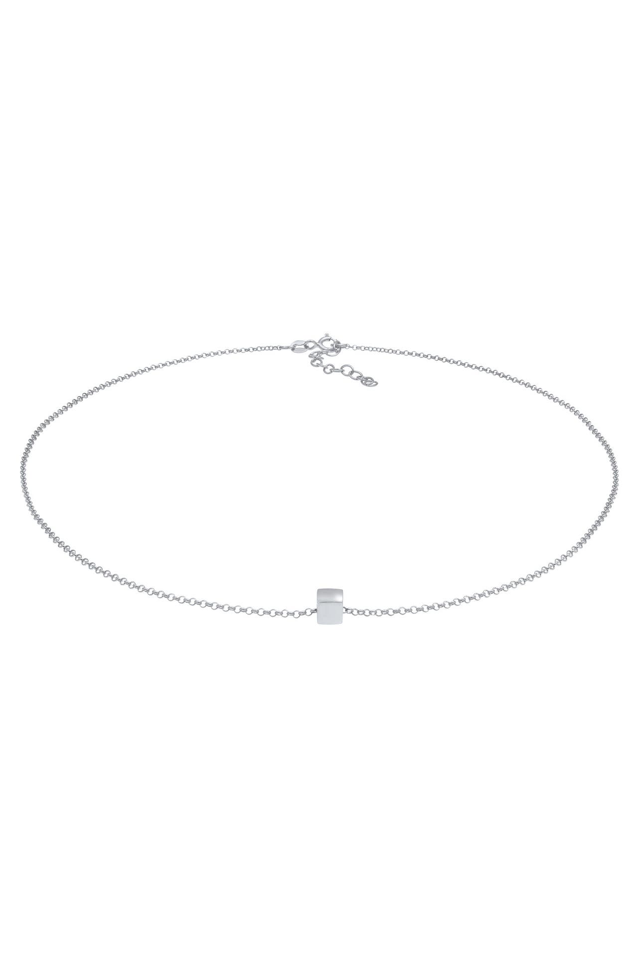 ELLI Kette Choker Würfel Viereck Geo 925 Silber Silber, Bild 1