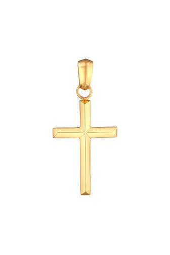 KUZZOI Schmuckset Kreuz Modern 925 Silber Gold