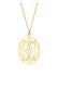 Kette Ornament Floral Orientalisch Oval 925 Silber Gold