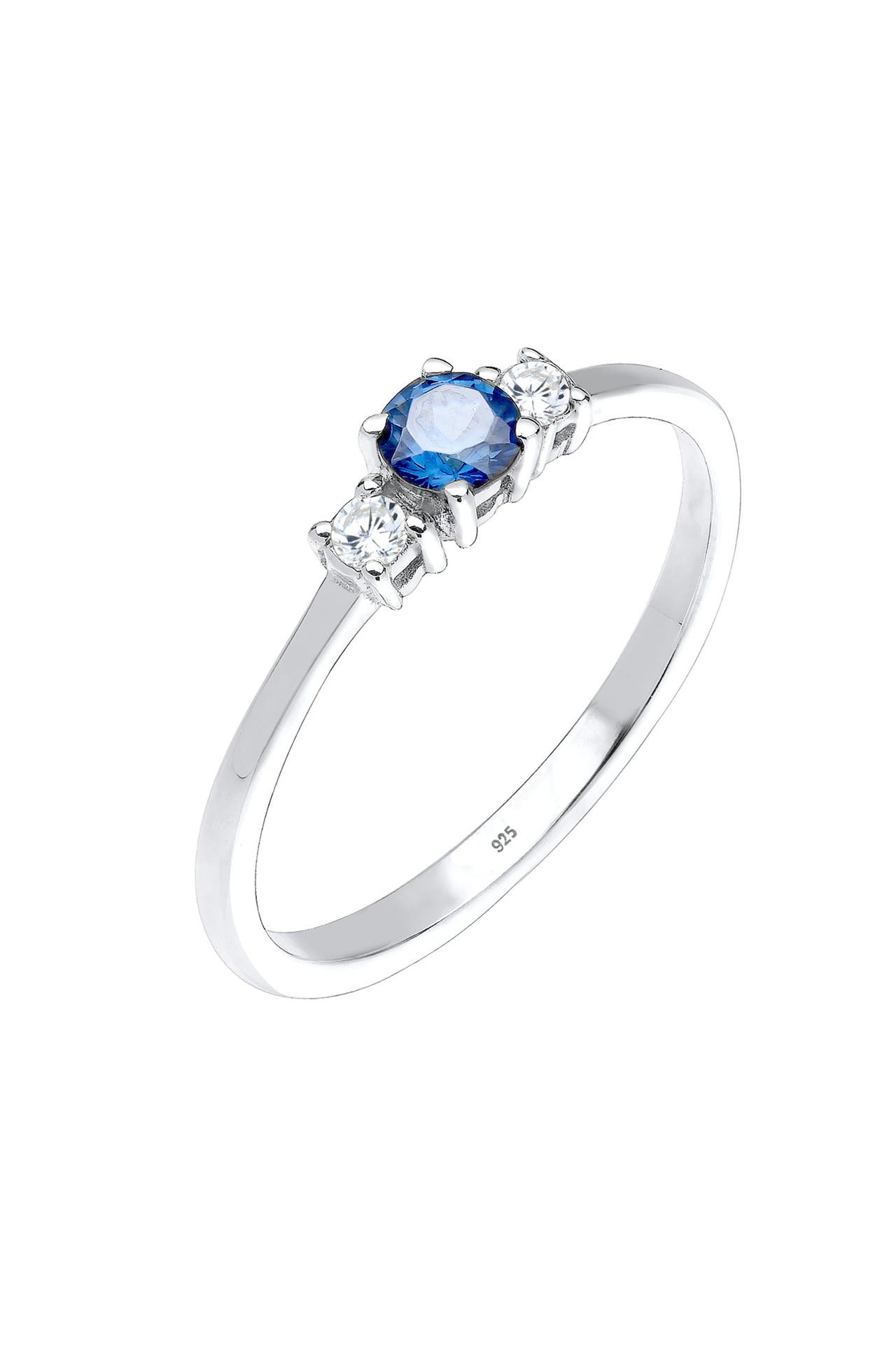ELLI Ring Verlobungsring Zirkonia Saphirblau 925 Silber Silber, Bild 1
