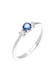 Ring Verlobungsring Zirkonia Saphirblau 925 Silber Silber