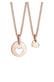 Kette Herz Mutter Kind Cut Out Münze 925 Silber Rosegold