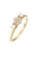 Ring Diamant (0.095 ct.) Süßwasserperle 375 Gelbgold