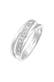 Ring Bandring Wickelringmit Kristallen von Swarovski® 925 Silber Silber