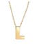 Kette Buchstabe L Initialen 925 Sterling Silber Gold
