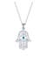 Kette Hamsa Evil Eye Schutzsymbol 925 Silber, mit Kristallen von Swarovski® Silber