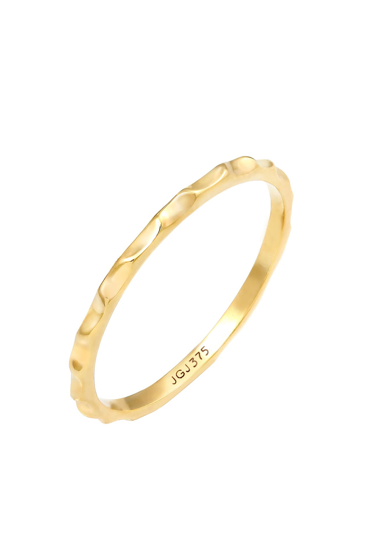 ELLI PREMIUM Ring Stacking Facetten Basic 375 Gelbgold Gold, Bild 1