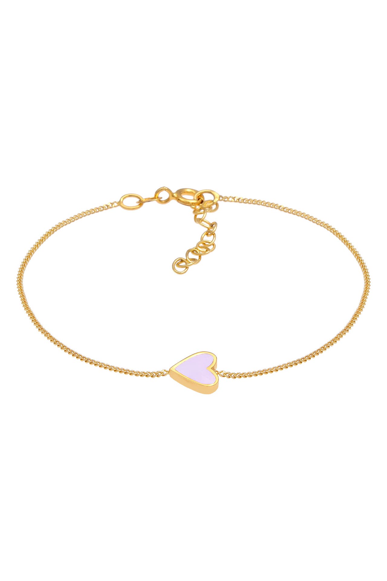 ELLI Armband Herz Liebe Love Romantik Emaille 925 Silber Rosa, Bild 1