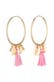 Ohrringe Creolen Tassel Muschel Festival Boho 925 Silber Gold