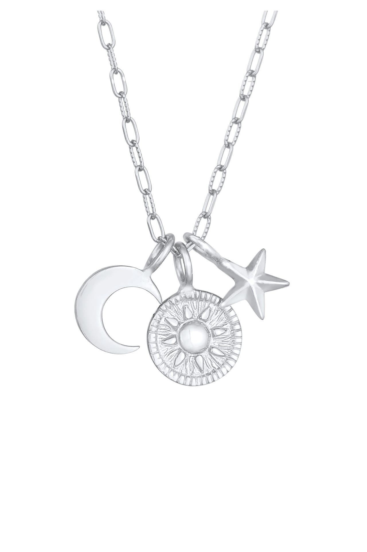 ELLI Kette Sonne Mond Stern Symbol 925 Silber Silber, Bild 1