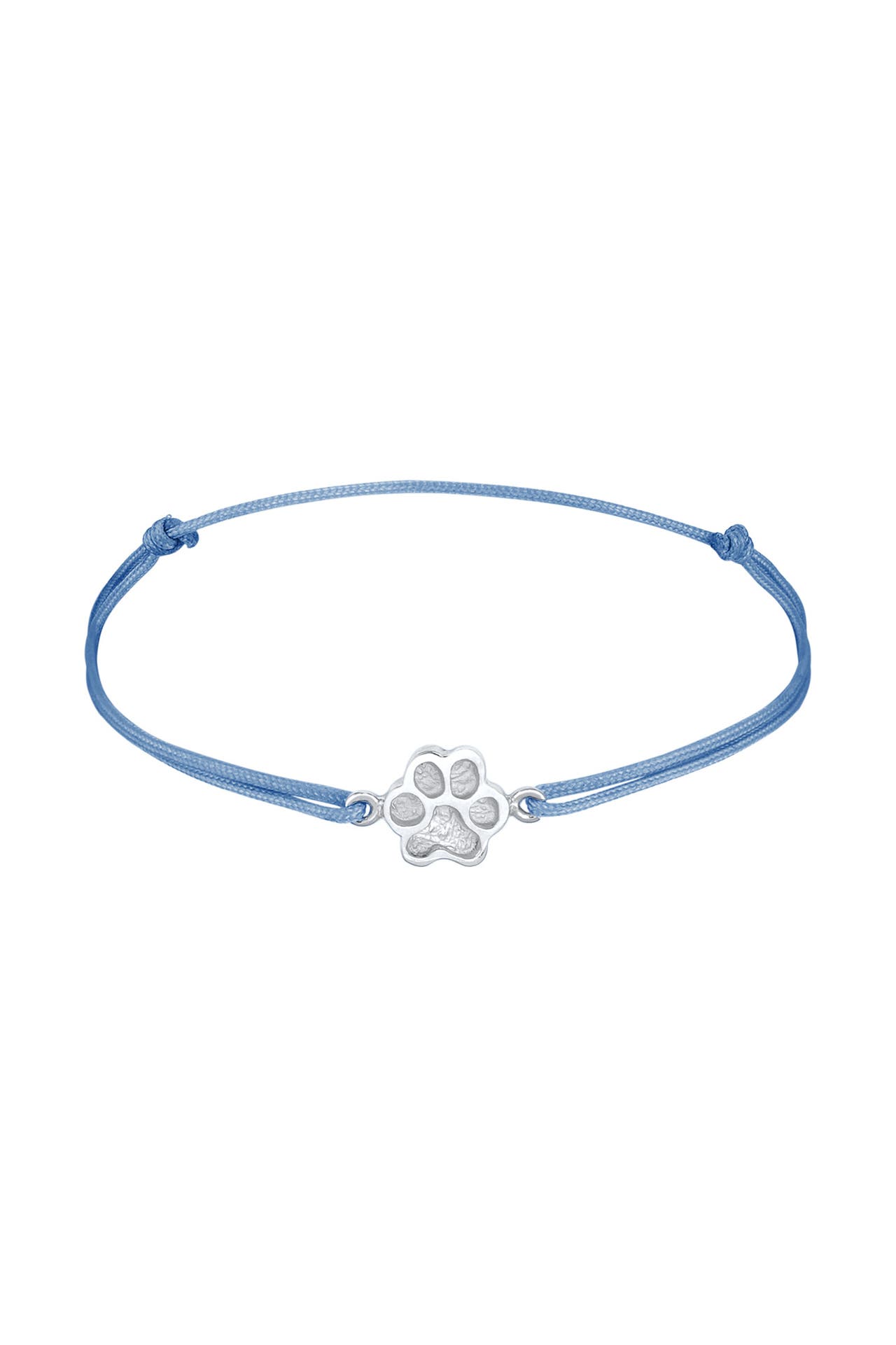 ELLI Armband Pfote Textilarmband 925 Sterling Silber Blau, Bild 1