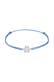 Armband Pfote Textilarmband 925 Sterling Silber Blau