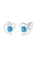 Ohrringe Stecker Herz Liebe Zirkonia Basic 925 Silber Hellblau