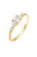 Ring Triangel Zirkonia 925 Sterling Silber Gold