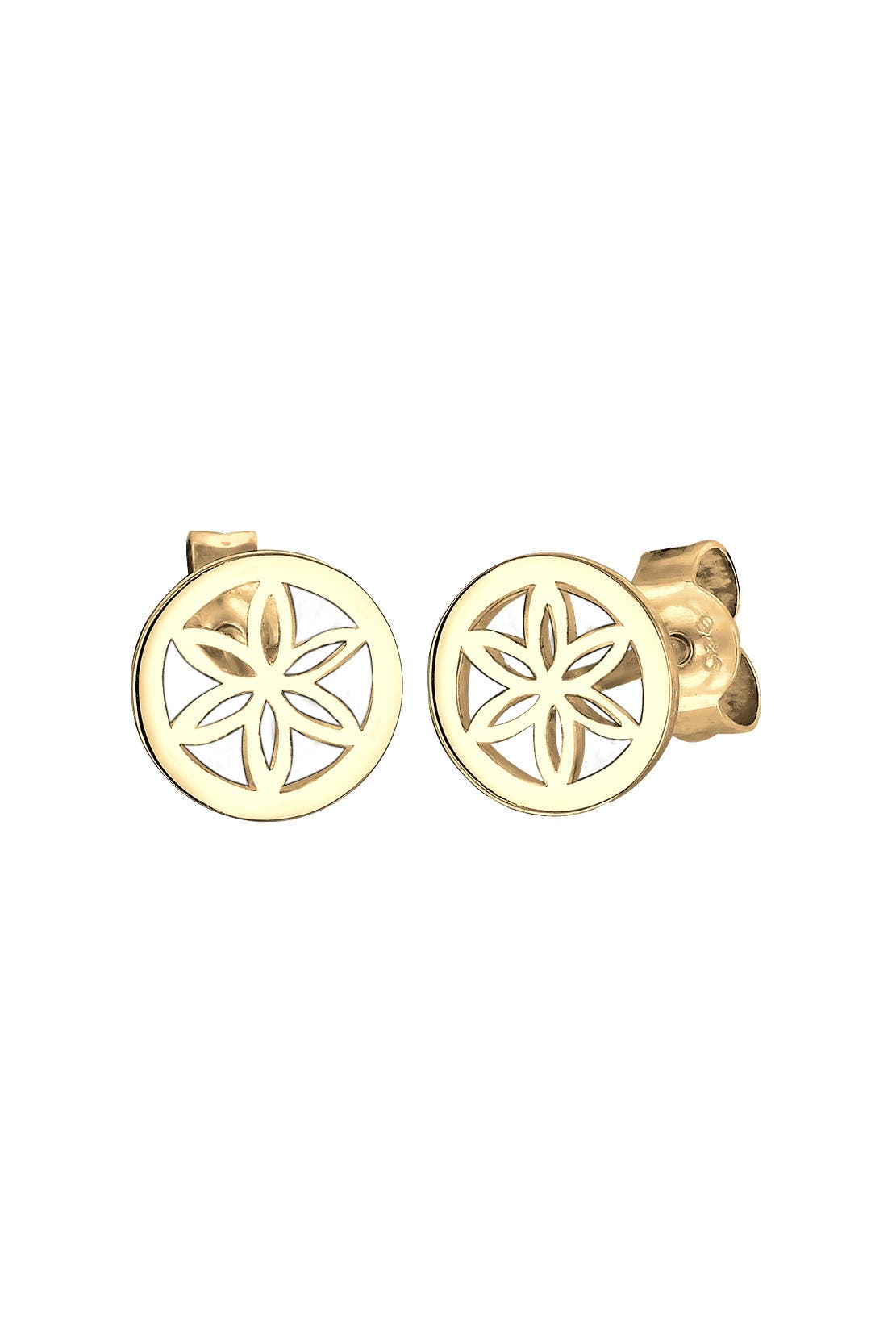 ELLI Ohrringe Blume Ornament Filigran 925 Sterling Silber Gold, Bild 1