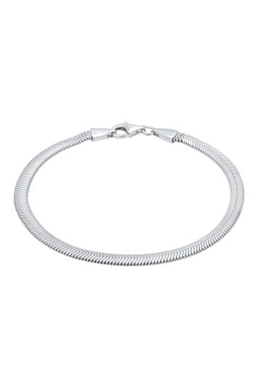 KUZZOI Armband Schlangenkette Fischgräte 925 Silber