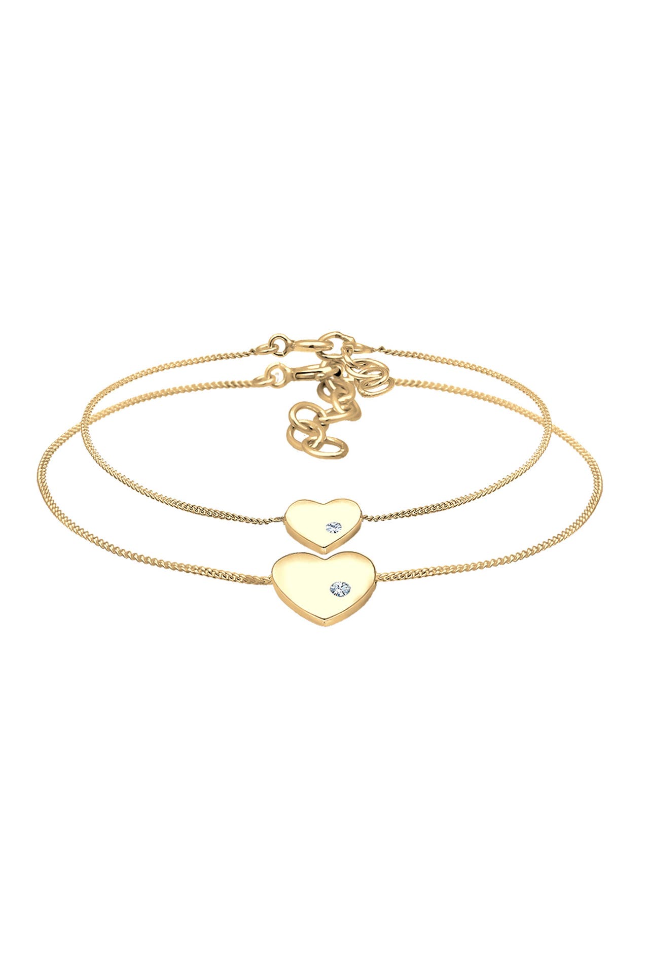 ELLI Armband Herz 925 Silber, mit Kristallen von Swarovski® Gold, Bild 1